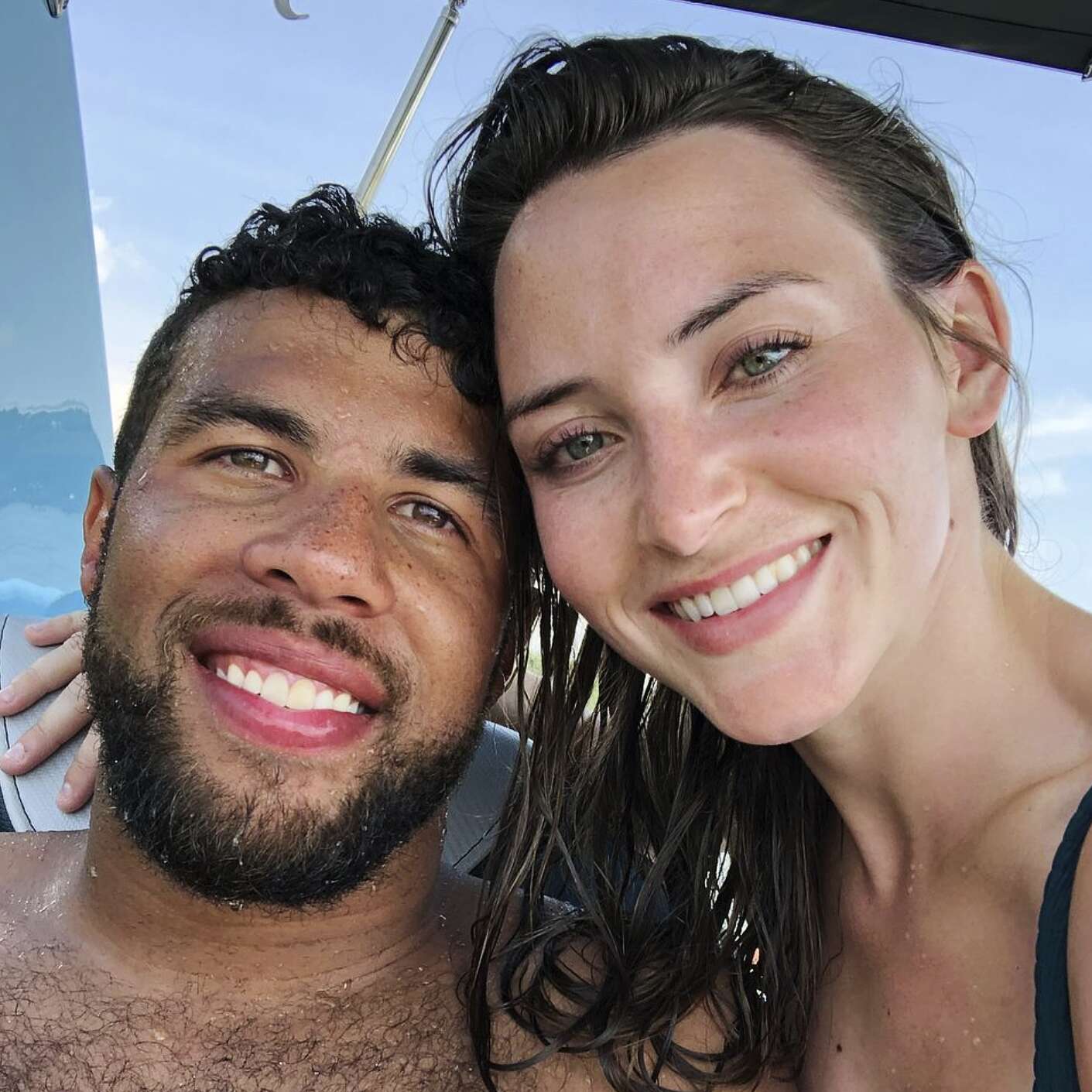 Bubba Wallace and girlfriend Amanda Wallace - from Wallaces FB page.