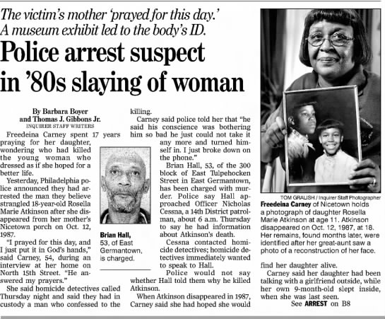 Rosella Atkinson Murder Newspaper