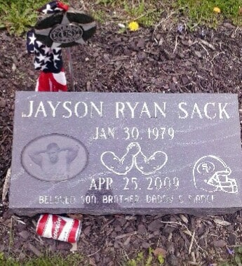 How Did Jayson Sack Die